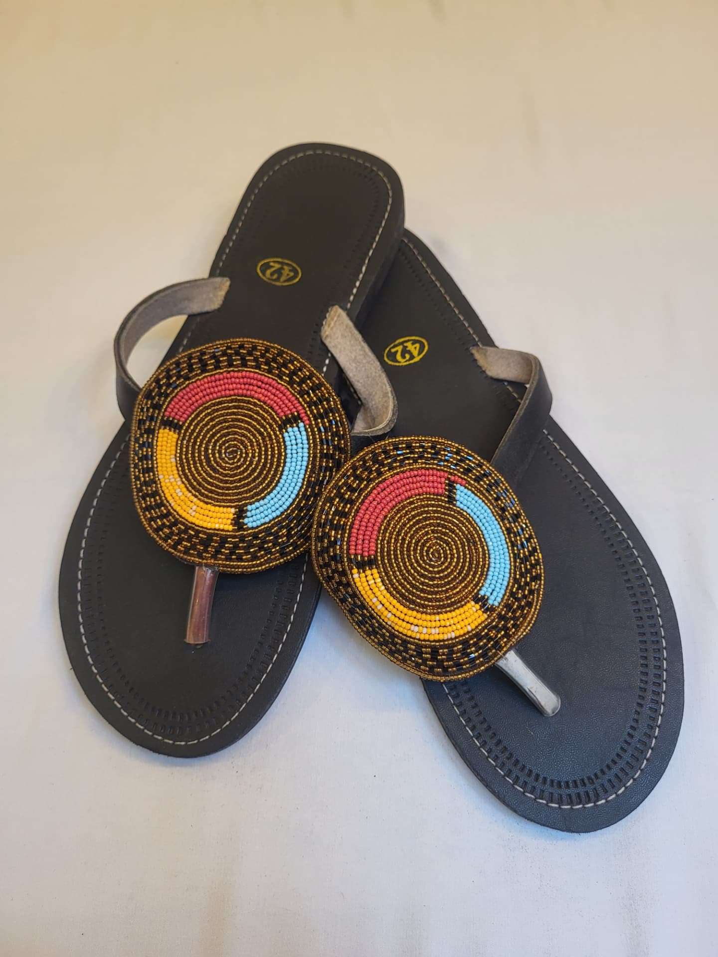 Sunburst Beaded Sandals