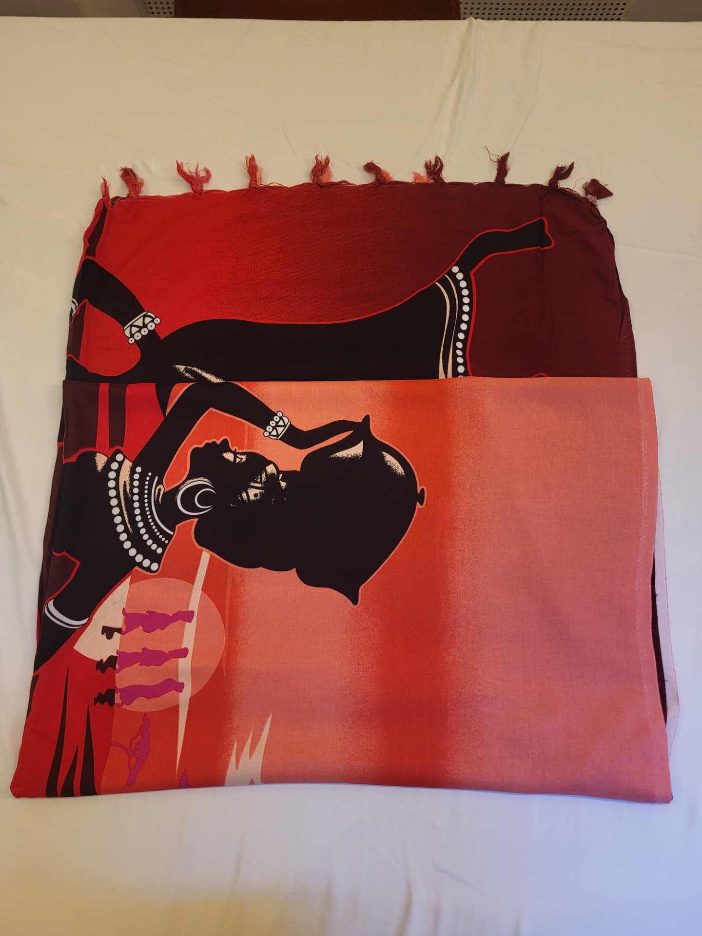 Sunset Silhouette Sarong — Red