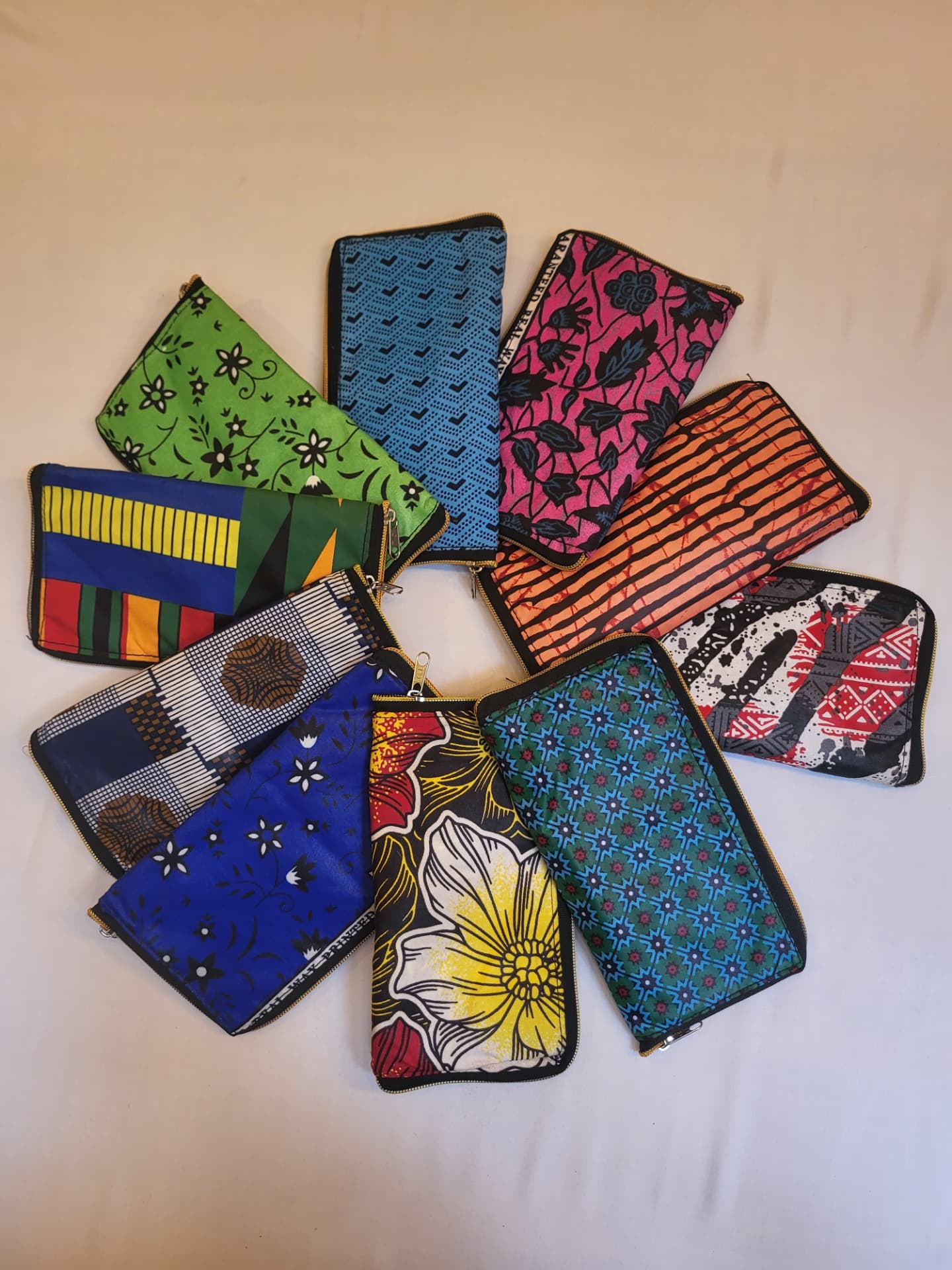 Wax Print Expandable Shopping Bags — Assorted Prints